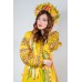 Embroidered boho dress "Fairy Story" Lemon